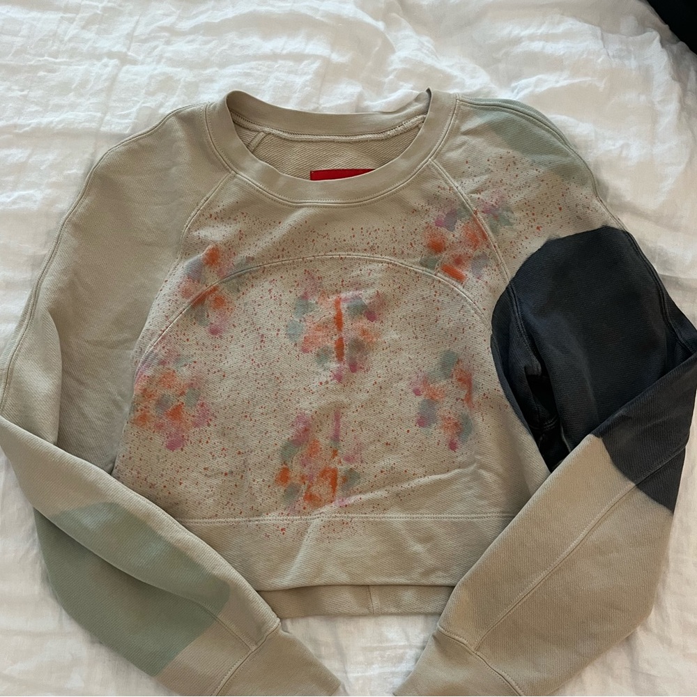 Eckhaus Latta paint splatter sweater.